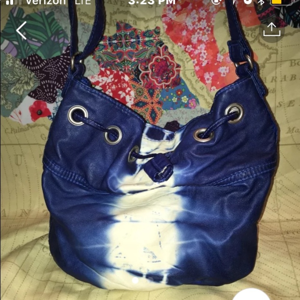 Blue & white purse